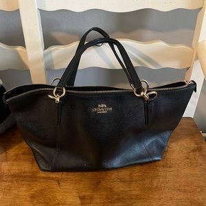 Used coach black tote